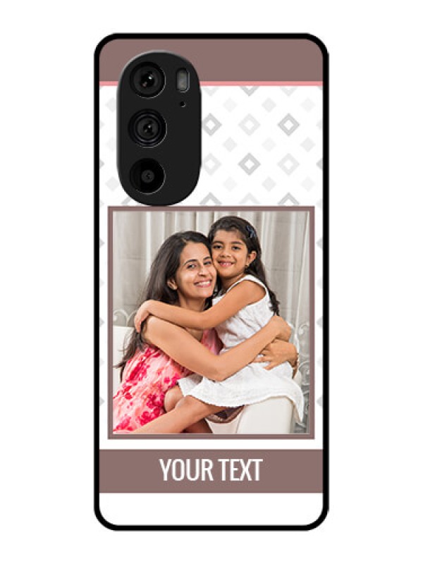 Custom Motorola Edge 30 Pro Custom Metal Phone Case - Simple Diamond Design