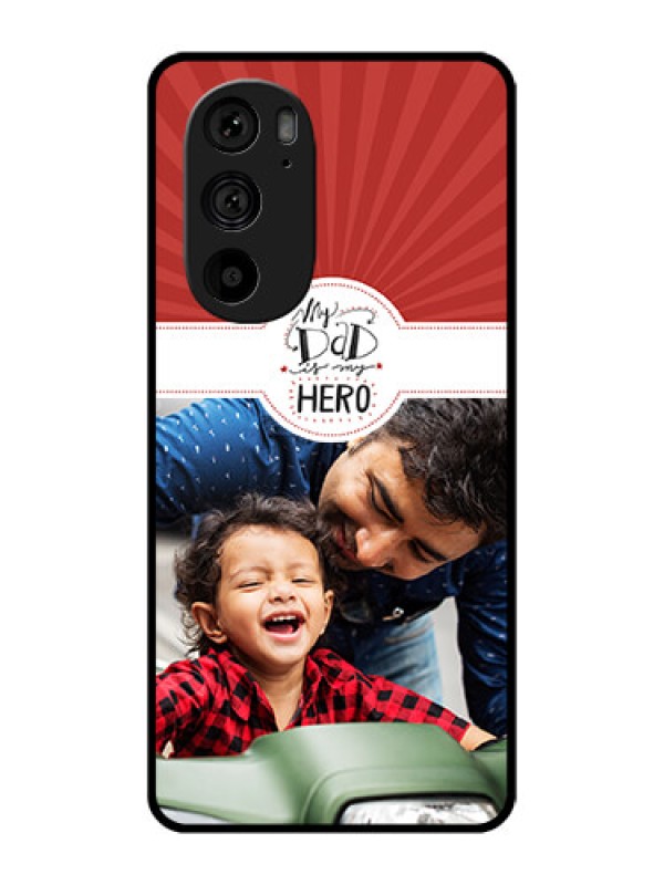 Custom Motorola Edge 30 Pro Custom Metal Phone Case - My Dad Hero Design