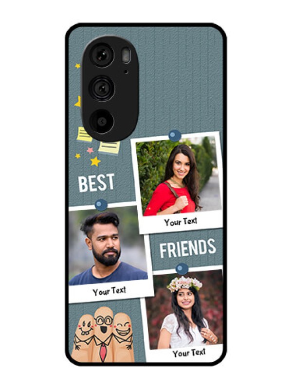 Custom Motorola Edge 30 Pro Custom Metal Phone Case - Sticky Frames And Friendship Design