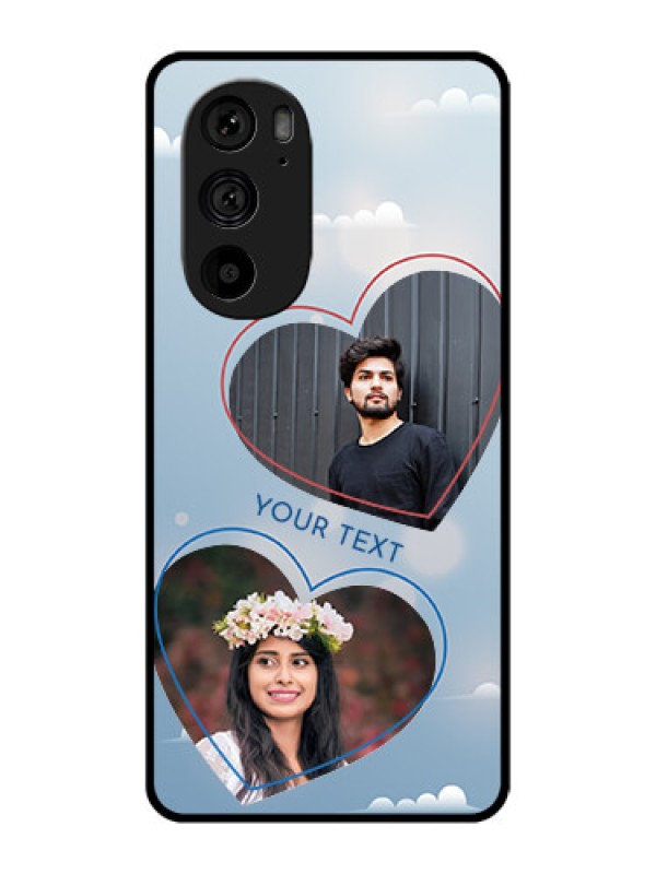 Custom Motorola Edge 30 Pro Custom Metal Phone Case - Blue Color Couple Design