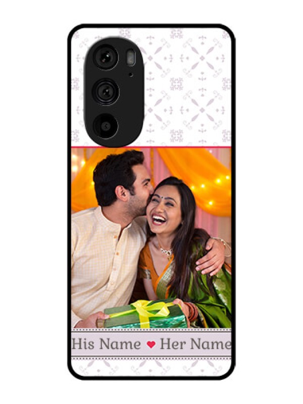 Custom Motorola Edge 30 Pro Custom Metal Phone Case - With Photo And Ethnic Design