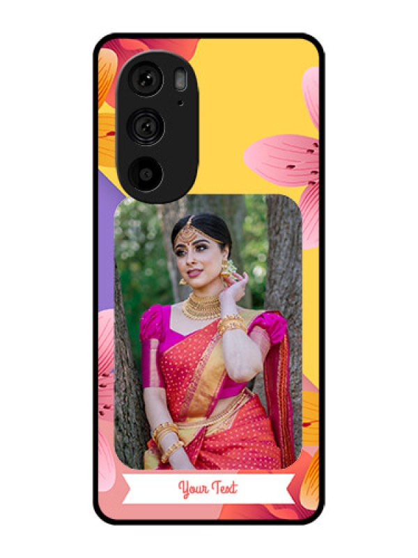 Custom Motorola Edge 30 Pro Custom Metal Phone Case - 3 Image With Vintage Floral Design