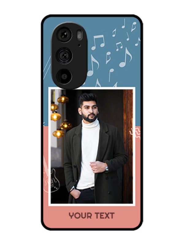 Custom Motorola Edge 30 Pro Custom Metal Phone Case - With Color Musical Note Design