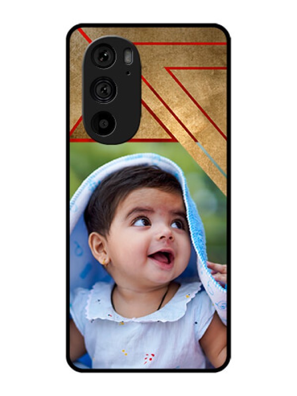 Custom Motorola Edge 30 Pro Custom Metal Phone Case - Gradient Abstract Texture Design