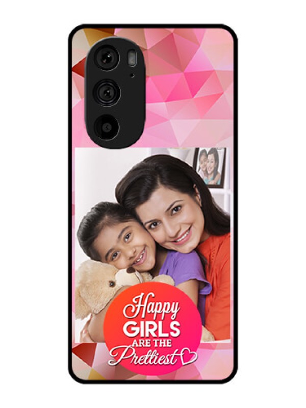 Custom Motorola Edge 30 Pro Custom Metal Phone Case - Abstract Triangle Design