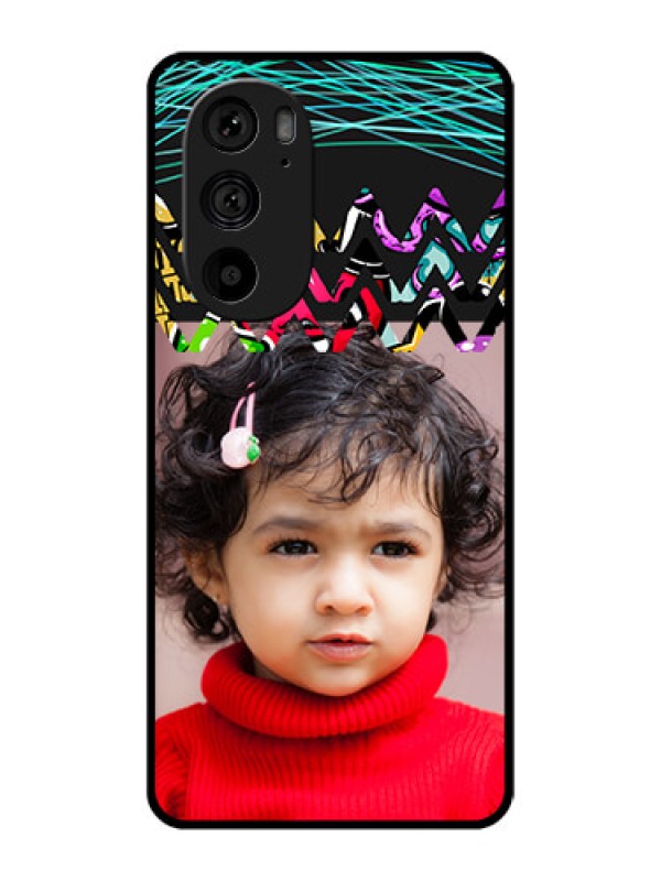 Custom Motorola Edge 30 Pro Custom Metal Phone Case - Neon Abstract Design