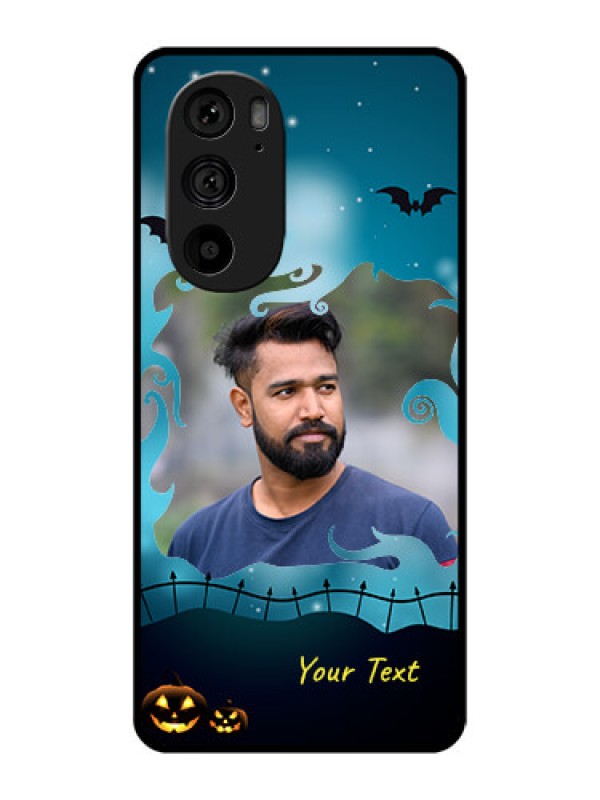 Custom Motorola Edge 30 Pro Custom Metal Phone Case - Halloween Frame Design