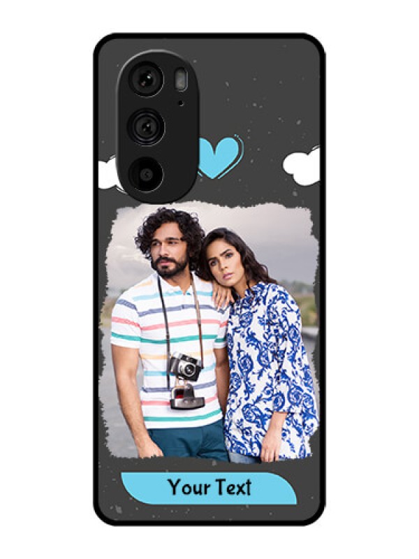 Custom Motorola Edge 30 Pro Custom Metal Phone Case - Splashes With Love Doodles Design