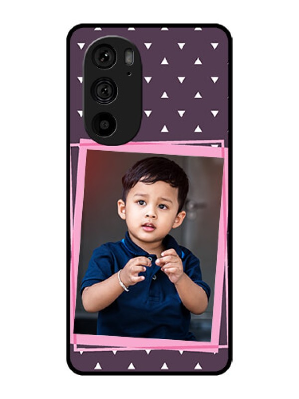 Custom Motorola Edge 30 Pro Custom Metal Phone Case - Triangle Pattern Dotted Design