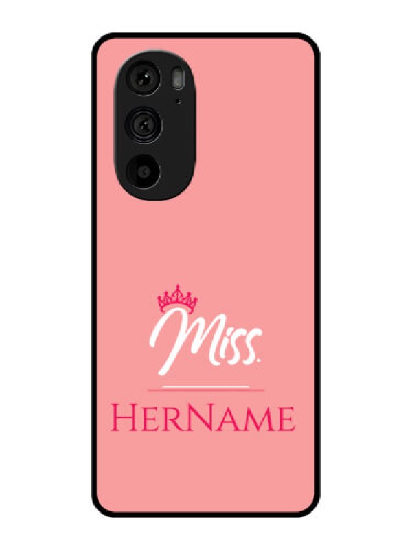 Custom Motorola Edge 30 Pro Custom Metal Phone Case - Mrs With Name Design