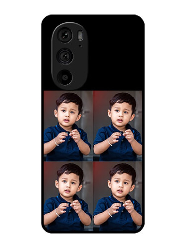 Custom Motorola Edge 30 Pro Custom Metal Phone Case - 4 Image Holder Design