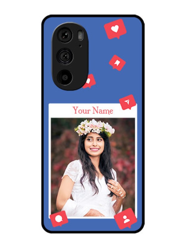 Custom Motorola Edge 30 Pro Custom Metal Phone Case - Like Share And Comment Design