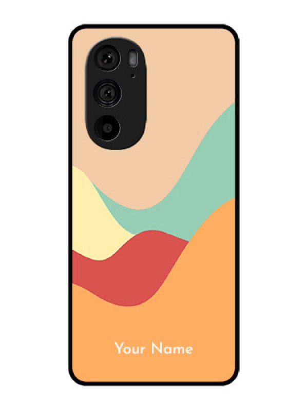 Custom Motorola Edge 30 Pro Custom Metal Phone Case - Ocean Waves Multi - Colour Design