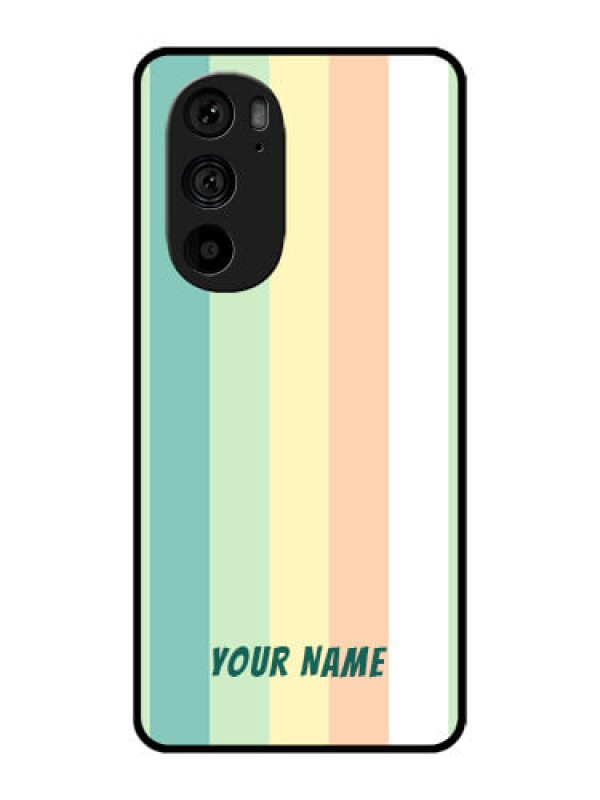 Custom Motorola Edge 30 Pro Custom Metal Phone Case - Multi - Colour Stripes Design