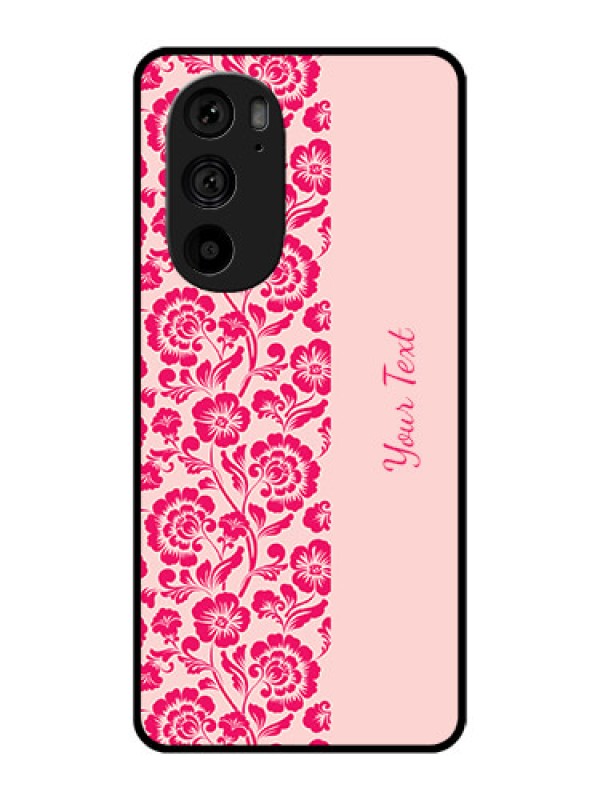 Custom Motorola Edge 30 Pro Custom Metal Phone Case - Attractive Floral Pattern Design