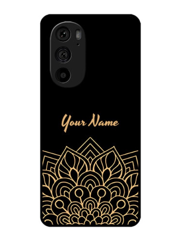 Custom Motorola Edge 30 Pro Custom Metal Phone Case - Golden Mandala Design