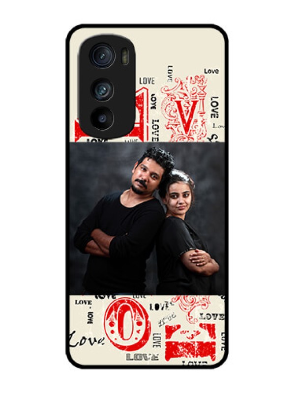 Custom Motorola Edge 30 Custom Metal Phone Case - Trendy Love Design Case