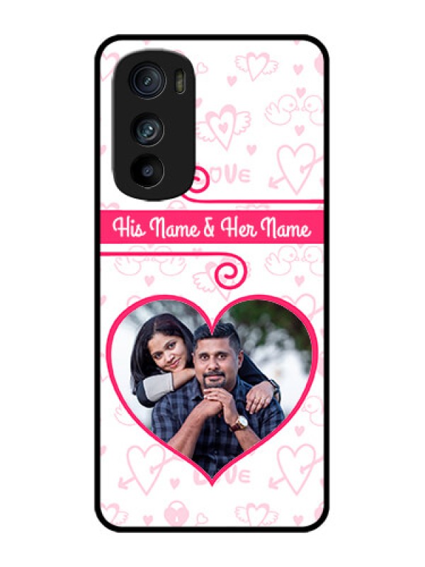 Custom Motorola Edge 30 Custom Metal Phone Case - Heart Shape Love Design