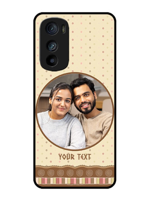 Custom Motorola Edge 30 Custom Metal Phone Case - Brown Dotted Mobile Case Design