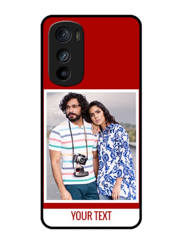 Custom Motorola Edge 30 Custom Metal Phone Case - Red Color Design