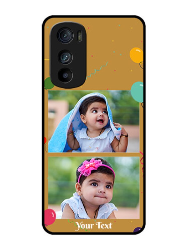 Custom Motorola Edge 30 Custom Metal Phone Case - Image Holder With Birthday Celebrations Design