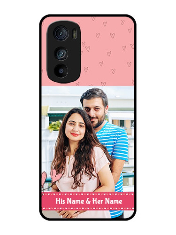 Custom Motorola Edge 30 Custom Metal Phone Case - Love Design Peach Color