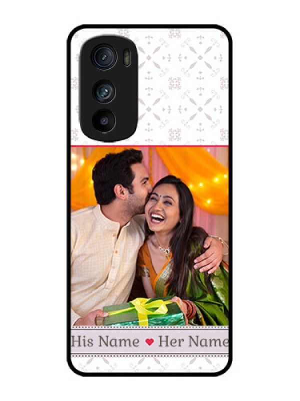 Custom Motorola Edge 30 Custom Metal Phone Case - With Photo And Ethnic Design