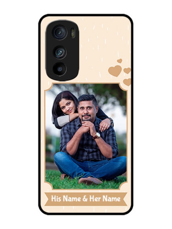 Custom Motorola Edge 30 Custom Metal Phone Case - With Confetti Love Design