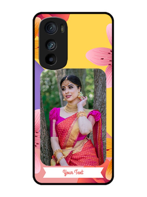 Custom Motorola Edge 30 Custom Metal Phone Case - 3 Image With Vintage Floral Design