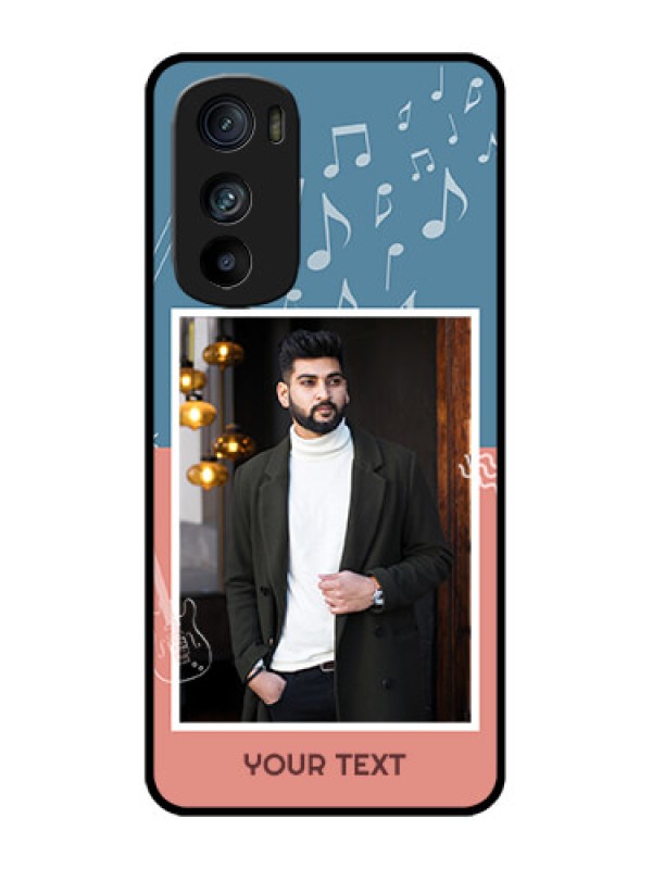 Custom Motorola Edge 30 Custom Metal Phone Case - With Color Musical Note Design