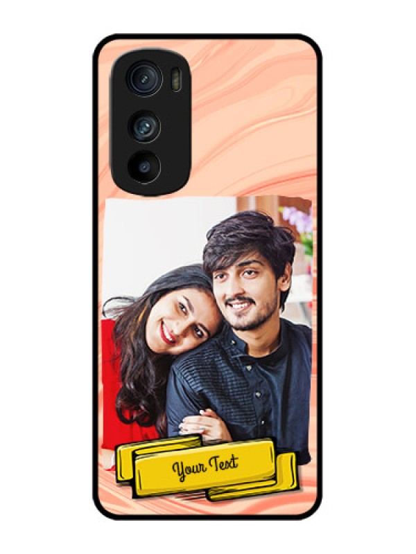 Custom Motorola Edge 30 Custom Metal Phone Case - Marble Texture Design