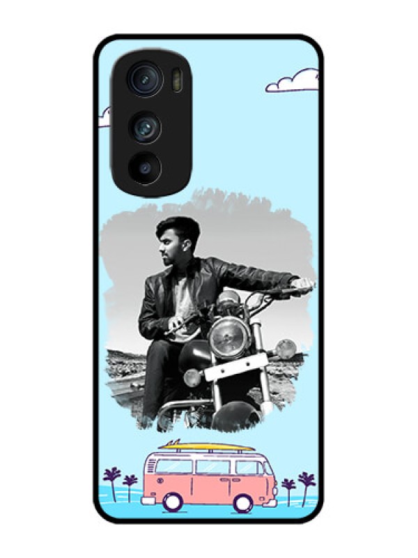 Custom Motorola Edge 30 Custom Metal Phone Case - Travel and Adventure Design