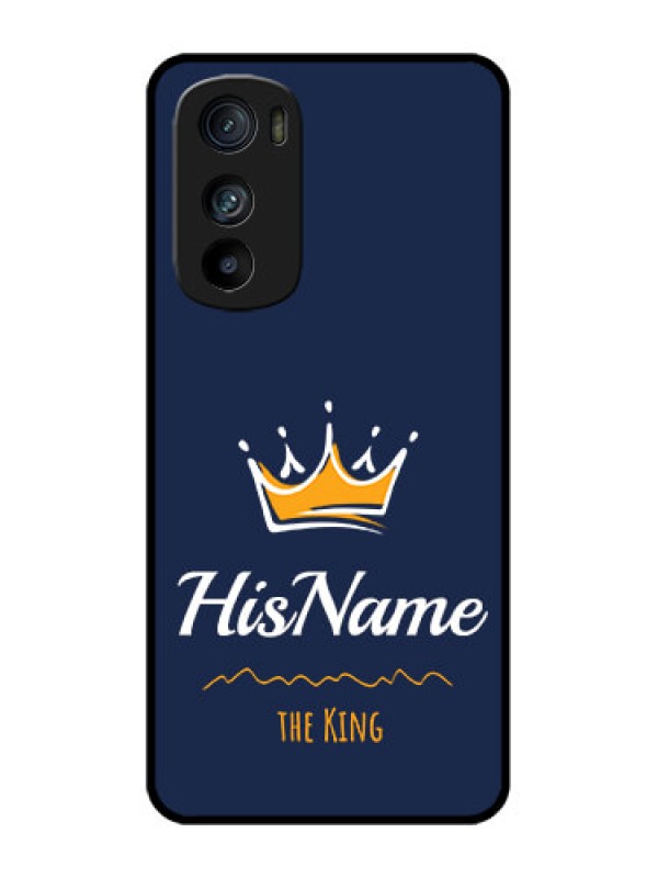 Custom Motorola Edge 30 Custom Metal Phone Case - King With Name Design