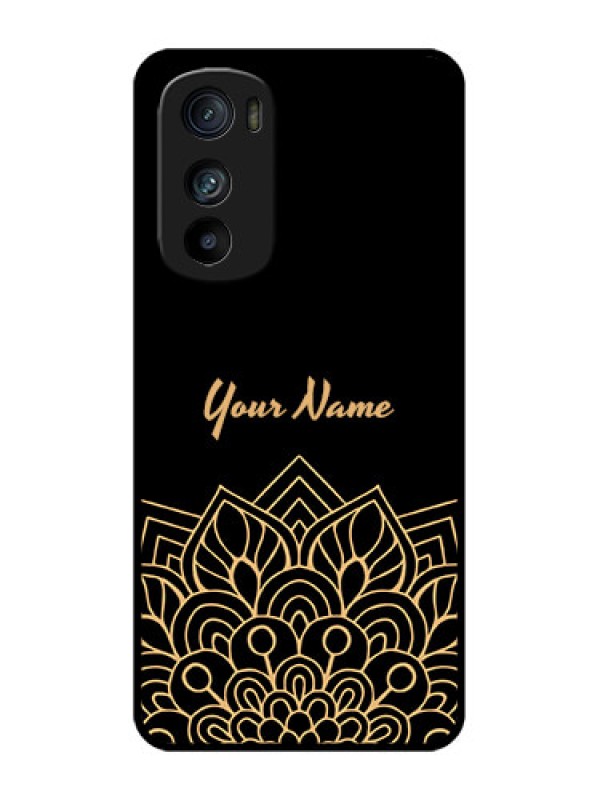 Custom Motorola Edge 30 Custom Metal Phone Case - Golden Mandala Design