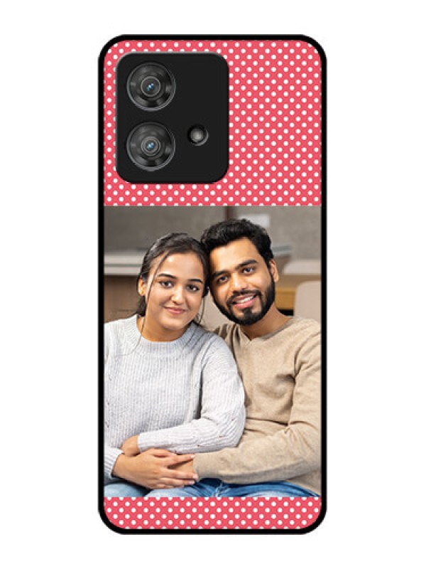 Custom Motorola Edge 40 Neo Custom Metal Phone CaseWhite Dotted Design