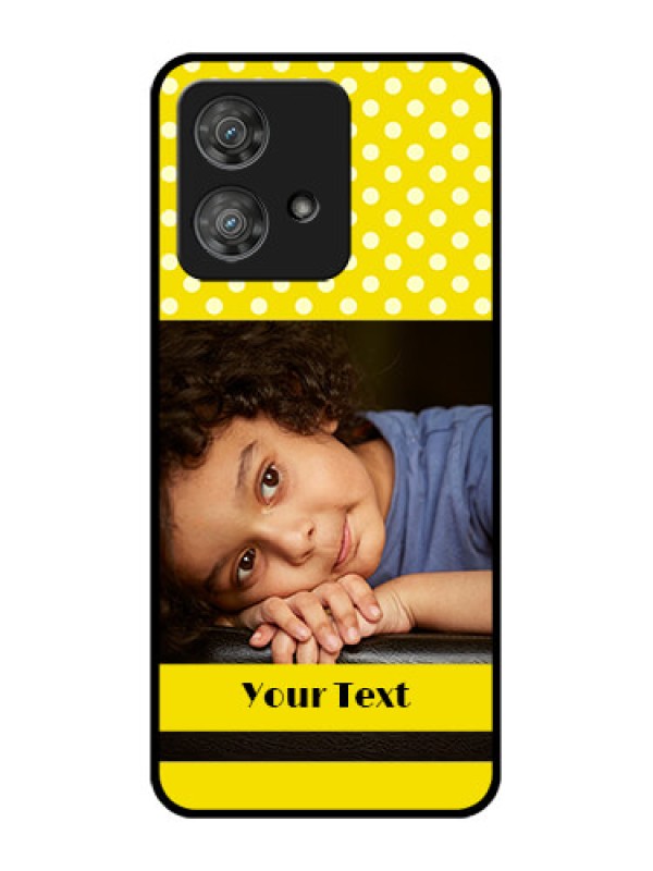 Custom Motorola Edge 40 Neo Custom Metal Phone CaseBright Yellow Case Design