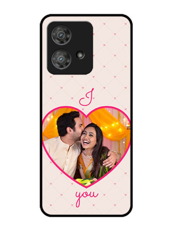 Custom Motorola Edge 40 Neo Custom Metal Phone CaseHeart Shape Design