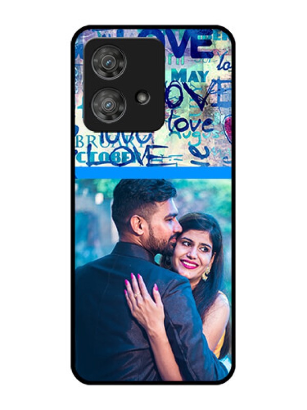 Custom Motorola Edge 40 Neo Custom Metal Phone CaseColorful Love Design