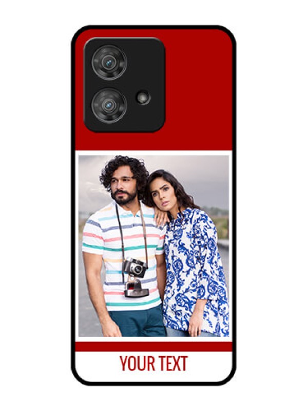 Custom Motorola Edge 40 Neo Custom Metal Phone CaseRed Color Design