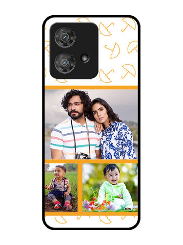 Custom Motorola Edge 40 Neo Custom Metal Phone CaseYellow Pattern Design