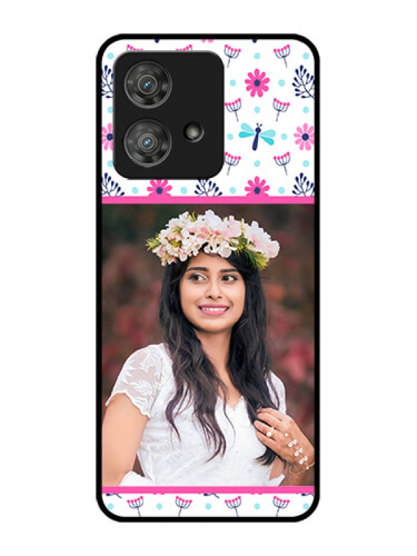 Custom Motorola Edge 40 Neo Custom Metal Phone CaseColorful Flower Design