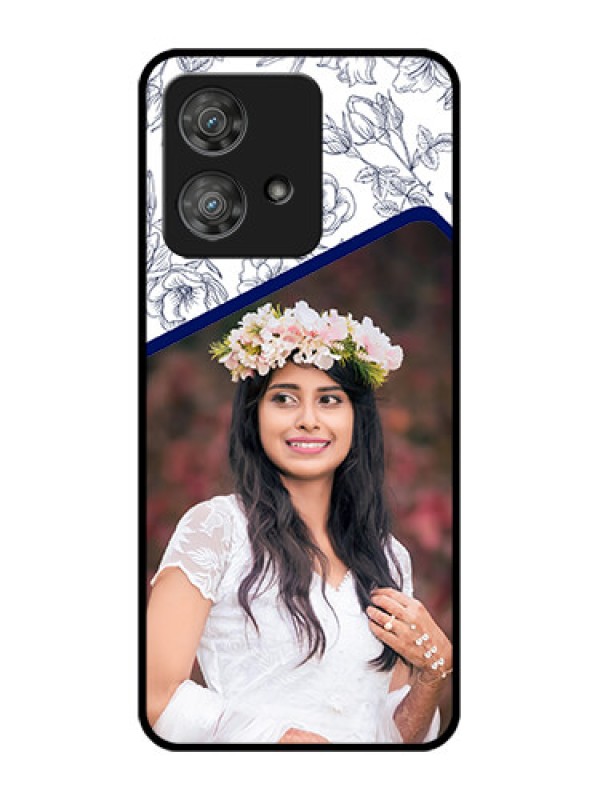 Custom Motorola Edge 40 Neo Custom Metal Phone CaseClassy Floral Design