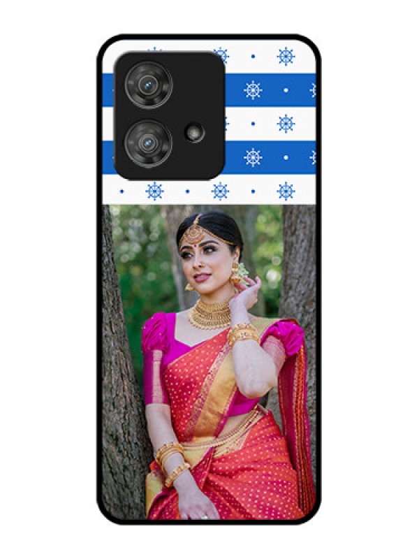 Custom Motorola Edge 40 Neo Custom Metal Phone CaseSnow Pattern Design