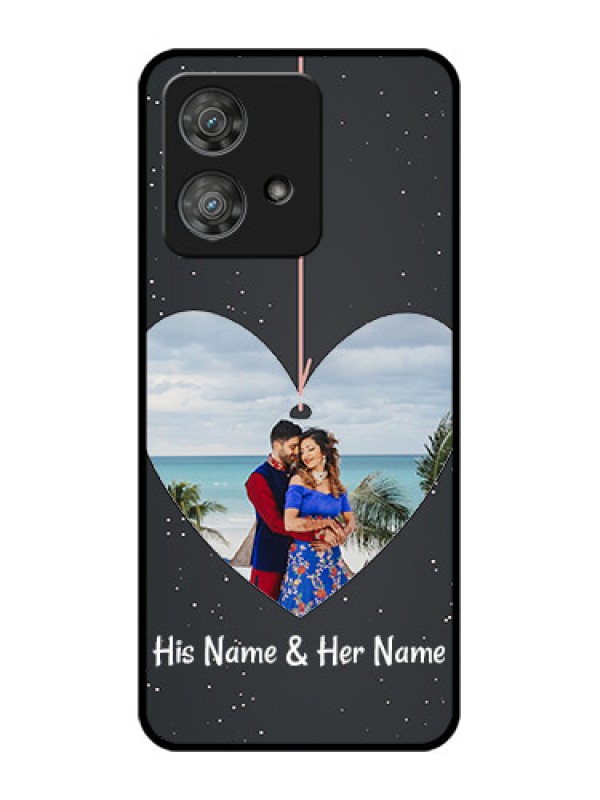 Custom Motorola Edge 40 Neo Custom Metal Phone CaseHanging Heart Design