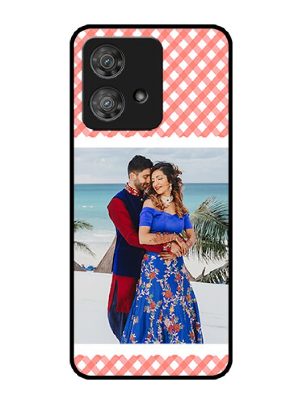 Custom Motorola Edge 40 Neo Custom Metal Phone CasePink Pattern Design