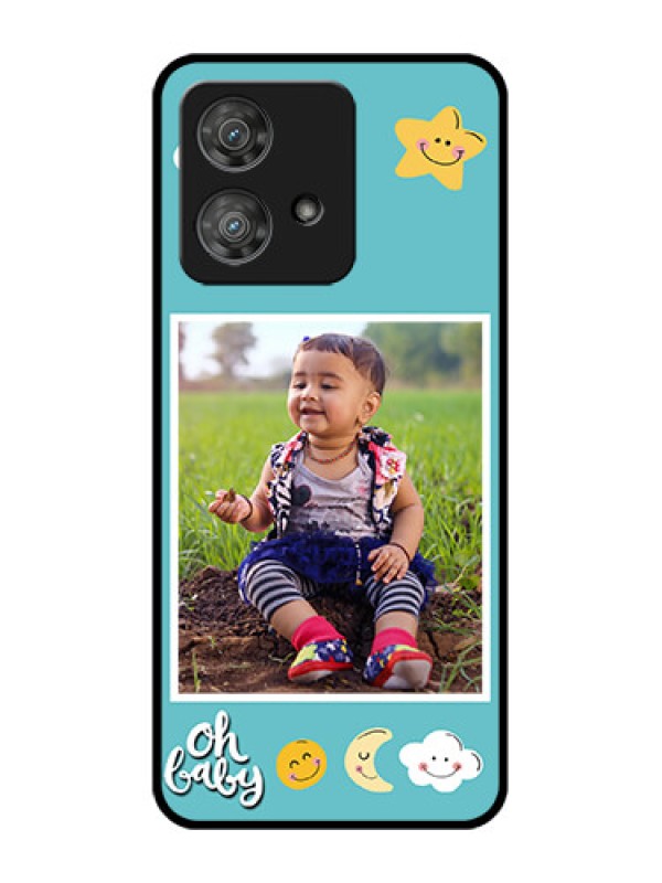 Custom Motorola Edge 40 Neo Custom Metal Phone CaseSmiley Kids Stars Design