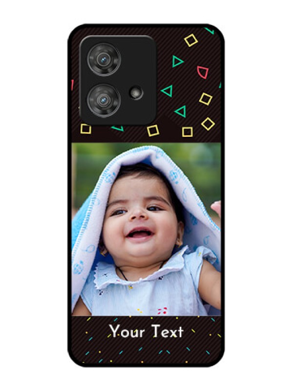 Custom Motorola Edge 40 Neo Custom Metal Phone CaseWith Confetti Birthday Design