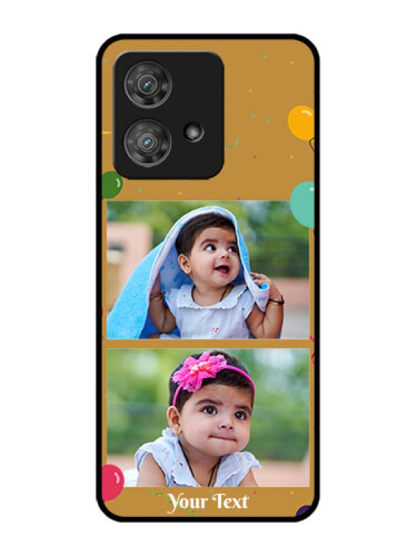 Custom Motorola Edge 40 Neo Custom Metal Phone CaseImage Holder With Birthday Celebrations Design