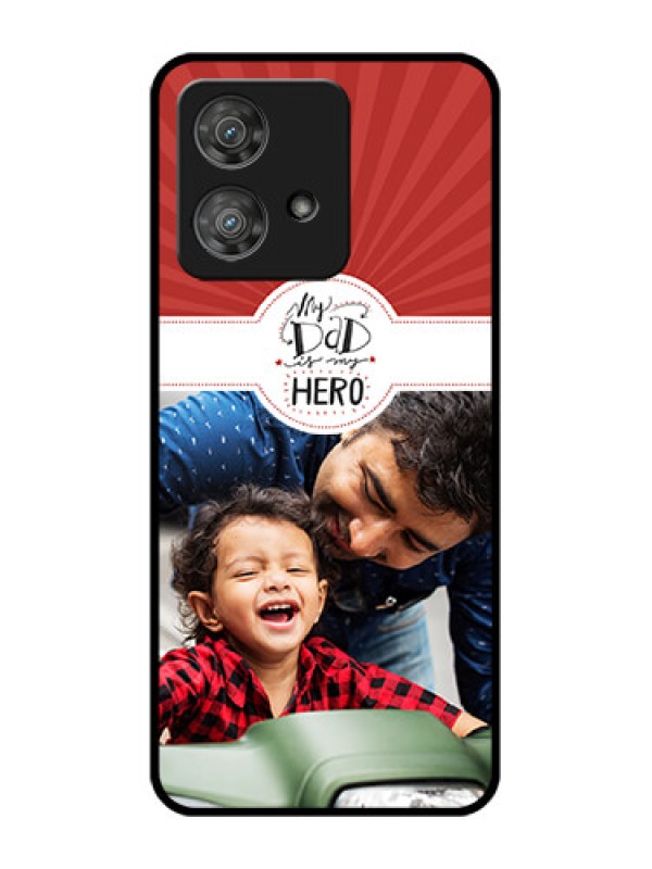 Custom Motorola Edge 40 Neo Custom Metal Phone CaseMy Dad Hero Design