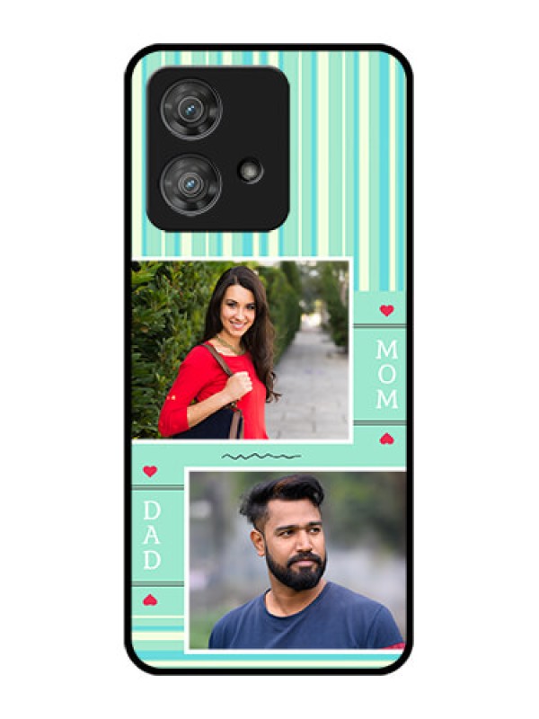 Custom Motorola Edge 40 Neo Custom Metal Phone CaseMom and Dad Pic Design